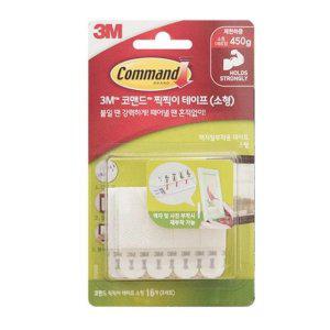 3M 코맨드 쥬얼액자부착테이프 넘버17205 소 찍찍이테이프 8set 박스(6개입)