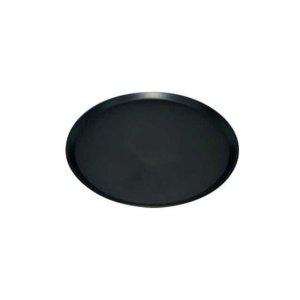 논슬립 원형 쟁반 중형 카페 식당용 블랙 트레이 미끄럼 방지