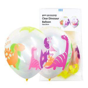 파티클럽 30CM 클리어 공룡풍선 6입 BB05 갑(10개입)