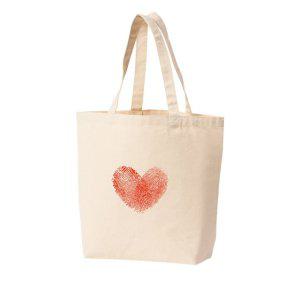 에코백 토트백 지문하트 핑거프린트 러브 다양한색상 전사이즈