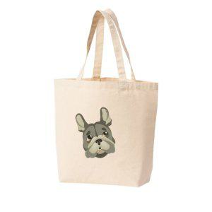 에코백 토트백 불독 BULLDOG 강아지 얼굴 다양한색상 전사이즈