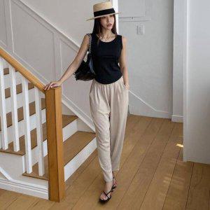 팬츠 온나핏 우레느 여모바지 핀턱 찰랑 조거팬