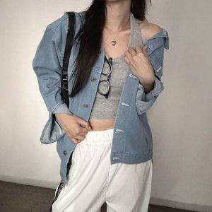 가죽자켓 점퍼 여성 트렌디 잠바 항공잠바 빈티지 차이나카라 봄잠바 여자자켓 데미지