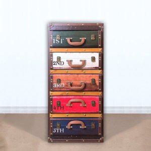 5단인테리어서랍 가죽수납가구 가죽서랍장 5단 빈티지디자인