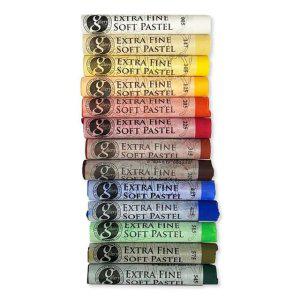 소프트 원형 파스텔 전문가용 색연필 15색 미술용품 화방용