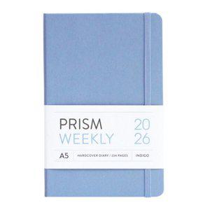 프리즘 주간 다이어리 2026 A5 스케줄러 밀키블루 날짜형 위클리 플래너
