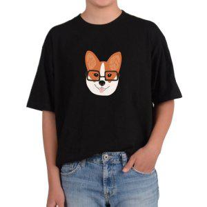 기능성 반팔티셔츠 웰시코기 안경 강아지 dog그림 다양한색상 전사이즈