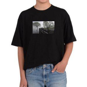 기능성 반팔티셔츠 아침풍경 호수 나무 자연그림 다양한색상 전사이즈