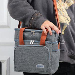 15리터 2단 보냉가방 크로스백 2층 쿨러백 캠핑 소풍 가방 보냉백 아이스박스