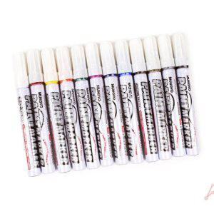 화이트보드펜 보드지우개 수성 페인트 패브릭 마커 유성 키친 아크릴 화이트보 페인트마카 12색