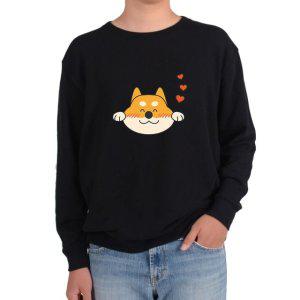 기모맨투맨 시바이누 강아지 러브 사랑그림 다양한색상 전사이즈