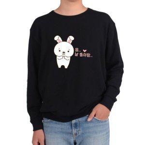 기모맨투맨 토끼 러브 화이트래빗 고백그림 다양한색상 전사이즈