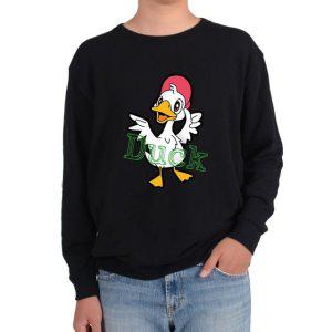 기모맨투맨 duck 빨간모자 오리 노란부리그림 다양한색상 전사이즈