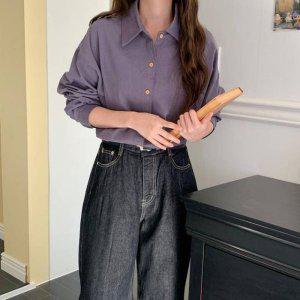 원포켓 퍼프블라우스 반팔블라우스 세밀류 베이직