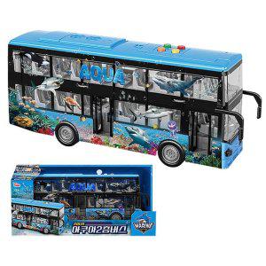 어린이 사운드 아쿠아 2층 버스 1P 불빛 풀백 장난감