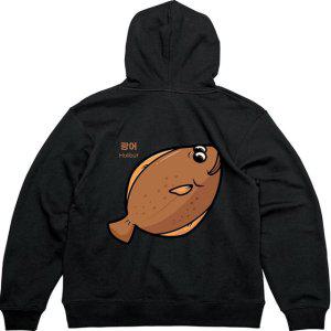 기모후드티 뒷면 광어 최고의 회그림 다양한색상 전사이즈