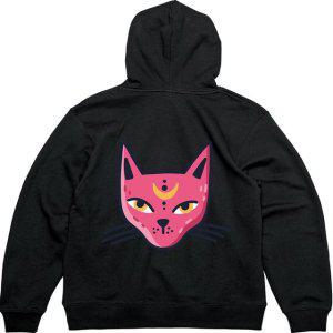 기모후드티 뒷면 꼬리달린 분홍 여우그림 다양한색상 전사이즈