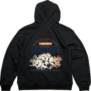 기모후드티 뒷면 마린라이프파크 바다그림 다양한색상 전사이즈