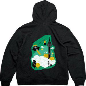 기모후드티 뒷면 대한민국 N타워 서울그림 다양한색상 전사이즈