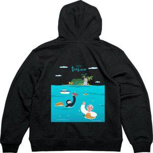 후드집업 뒷면 제주도 해녀 물질그림 다양한색상 전사이즈