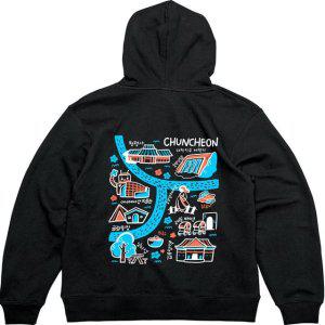 후드집업 뒷면 춘천 소양강댐 남이섬그림 다양한색상 전사이즈