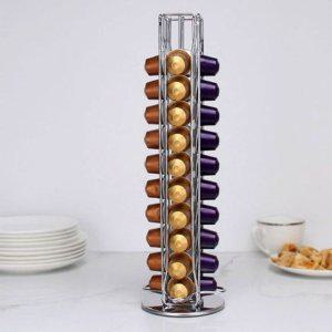 회전 캡슐커피 홀더 40구 실버 거치대 보관함 진열대