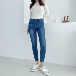 빅사이즈 이지핏 크롭드 스키니진 골반강조바지