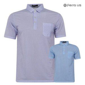 페라어스 사각체크 반팔 남성골프웨어 남성 남성