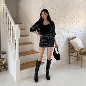 라노트 벨벳 머메이드스커트 새틴스커트 데님스커