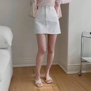 데님스커트 심플 베이직 미니 첼로비 니트스커트