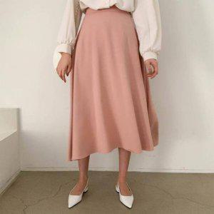 스커트 머메이드스커트 A라인 롱 미커트 밴딩