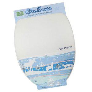 소프트 겨울늑대 변기커버 O형 논슬립 대형 1P 간편설치 변기용품