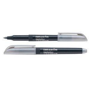 메탈릭 캘리그라피 붓펜 실버 색상 드림온 브러쉬펜 용품