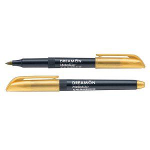 메탈릭 캘리그라피 브러쉬펜 골드 컬러 드림온 필기구