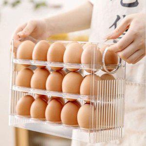 자동폴딩 계란 보관함 에그 트레이 달걀 정리함 홀더 케이스 통 냉장고 수납 보관
