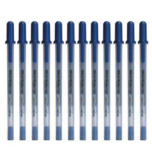 중성펜 젤리롤 파인 젤펜 0.6mm 로얄블루 사무용 필기구