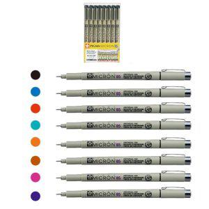 중성펜 필기구 8색 아트용 유성펜 피그마 마이크론