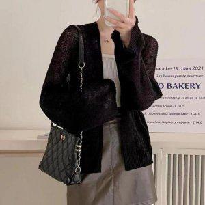 여자가디건 슬리브 여리핏 앙고라가디건 롱가디건