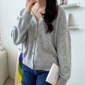 포인트 가디건 후드롱가디건 가을가디건 여성가디