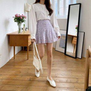 롱스커트 h라인스커트 니트스커트 플라워 미니