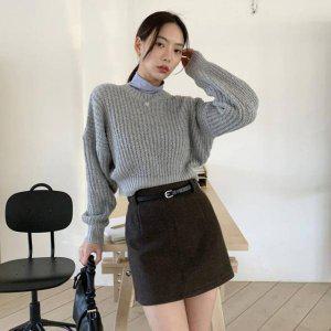 뒷밴딩 플스커트 플레어스커트 더봄 데님스커트