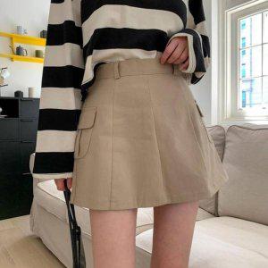 스커트 더봄 카고 머메이드스커트 미커트 h라인