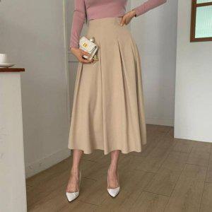 더봄 펩포아 롱 h라인스커트 플스커트 미커트