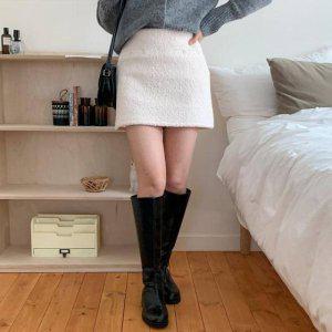 더봄 데님스커트 플스커트 스커트 샤스커트 미니