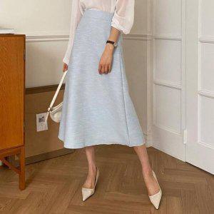 더봄 니트스커트 플레어스커트 베리노 미커트 스