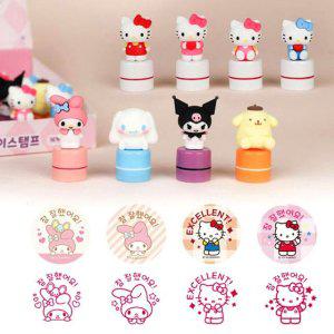 캐릭터 스탬프 토이 그린피앤에스 칭찬 랜덤 장난감 필기구