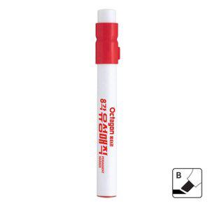 옥타곤 유성 매직펜 8각 사각심 빨강색 문구용품