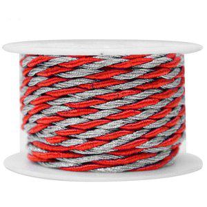 꽈배기 끈 실 롤 빨강색 반짝이 줄림 4000 타입 핸드메이드 용품