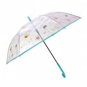 카카오프렌즈 POE 투명 자동 장우산 해피투게더 패턴민트 (반품불가)