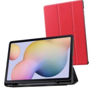 태블릿파우치 멀티포켓 캐릭터 슬림 손잡이 가방 크로스백 S펜 홀더 케이스 탭 레드.